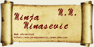 Minja Minašević vizit kartica